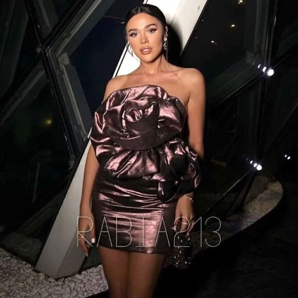 ZARA VOLUMINOUS FLOWER DRESS - Picture 5 of 15